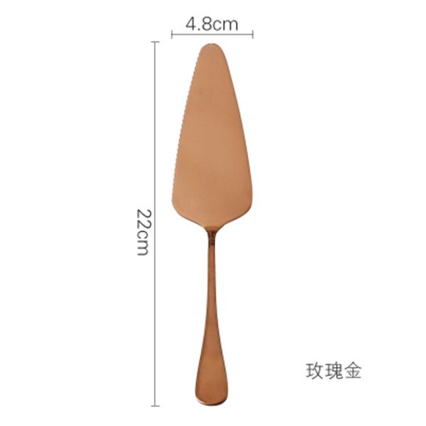 Rvs Cake Pizza Kaas Schop Boter Dessert Mes Taart Spatel Tool Bakken Gebak Spatels Keuken Bestek Bakvormen: rose gold