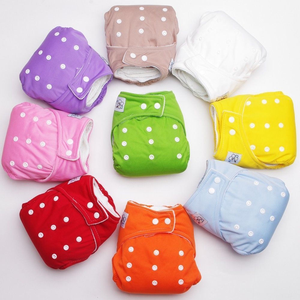 Verstelbare Herbruikbare Baby Kids Jongens Meisjes Doek Luier Luiers 1Pc Wasbare Solid Casual Katoen Kinderen Kind luiers