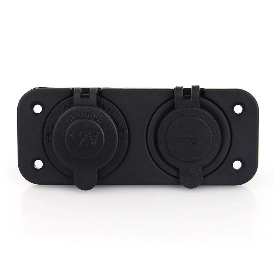 Dual USB Car Auto Cigar Lighter Socket Splitter 12V Charger Power Adapter Outlet Sockets Domestic