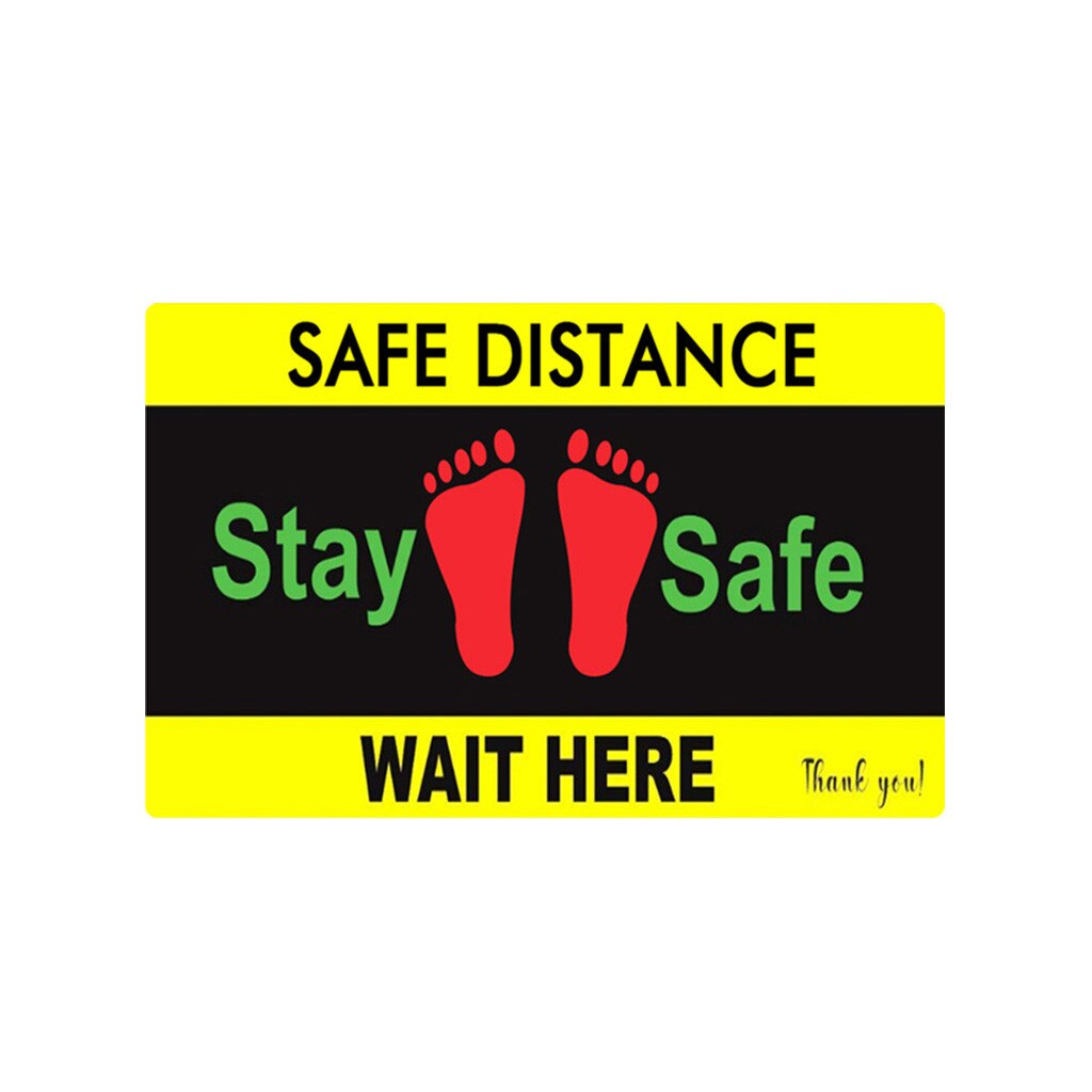 Ground Sign Tile Stickers Safe Distance Keep 6ft In Between Distance Marker Floor Stickers Distance Marker Tegel Stickers: Default Title