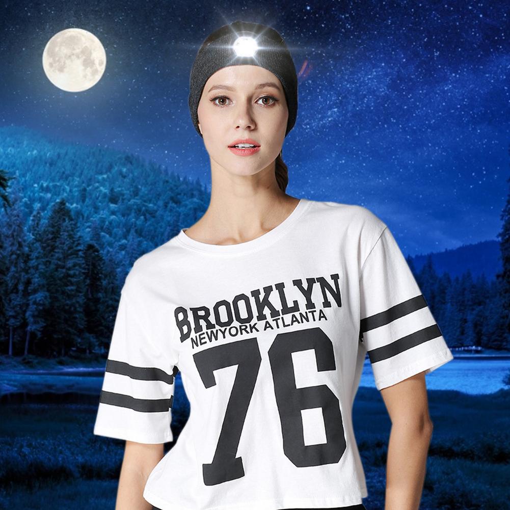 Sport Led Hoofdband Usb Opladen Licht Up Zweetband Unisex Outdoor Hoed Led Verlichting Voor Fietsen En Lopen 'S Nachts