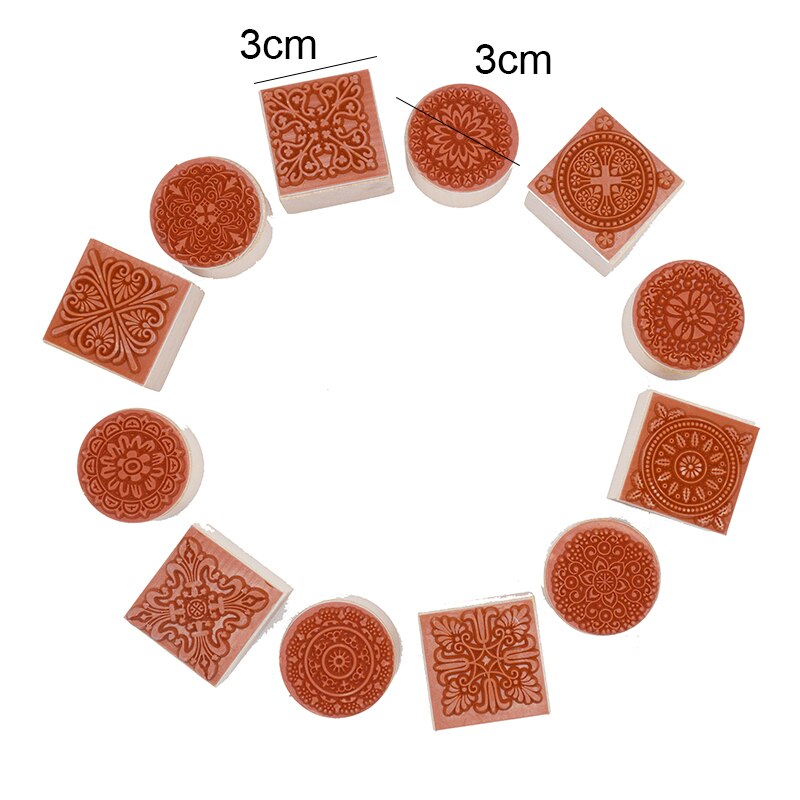 Clay Tool Stainless Steel Geometry Cutting Mold Clay cutter Baroque Mandala texture emboss stamp block pottery tools kit