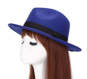 AU Unisex Autumn Western Retro Style Wide Brim Men Women Hat Fedora Jazz US Men Women Fedora Fedora Hat Trilby Cap: D