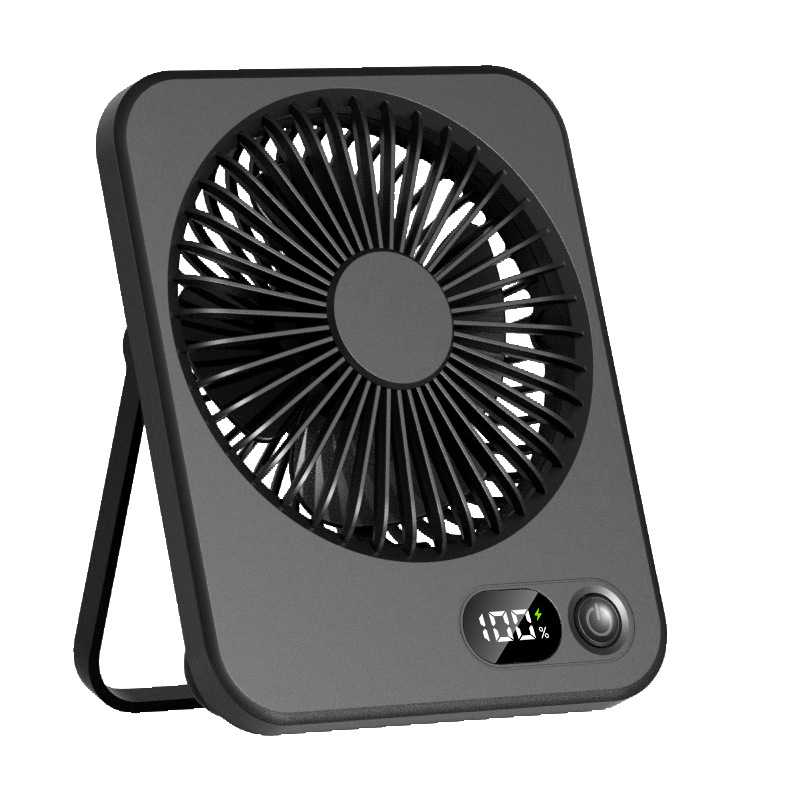 Ultraleiser faltbarer Tischventilator, Mini-Ventilator, Büro-Schreibtisch-Ventilator: Schwarz
