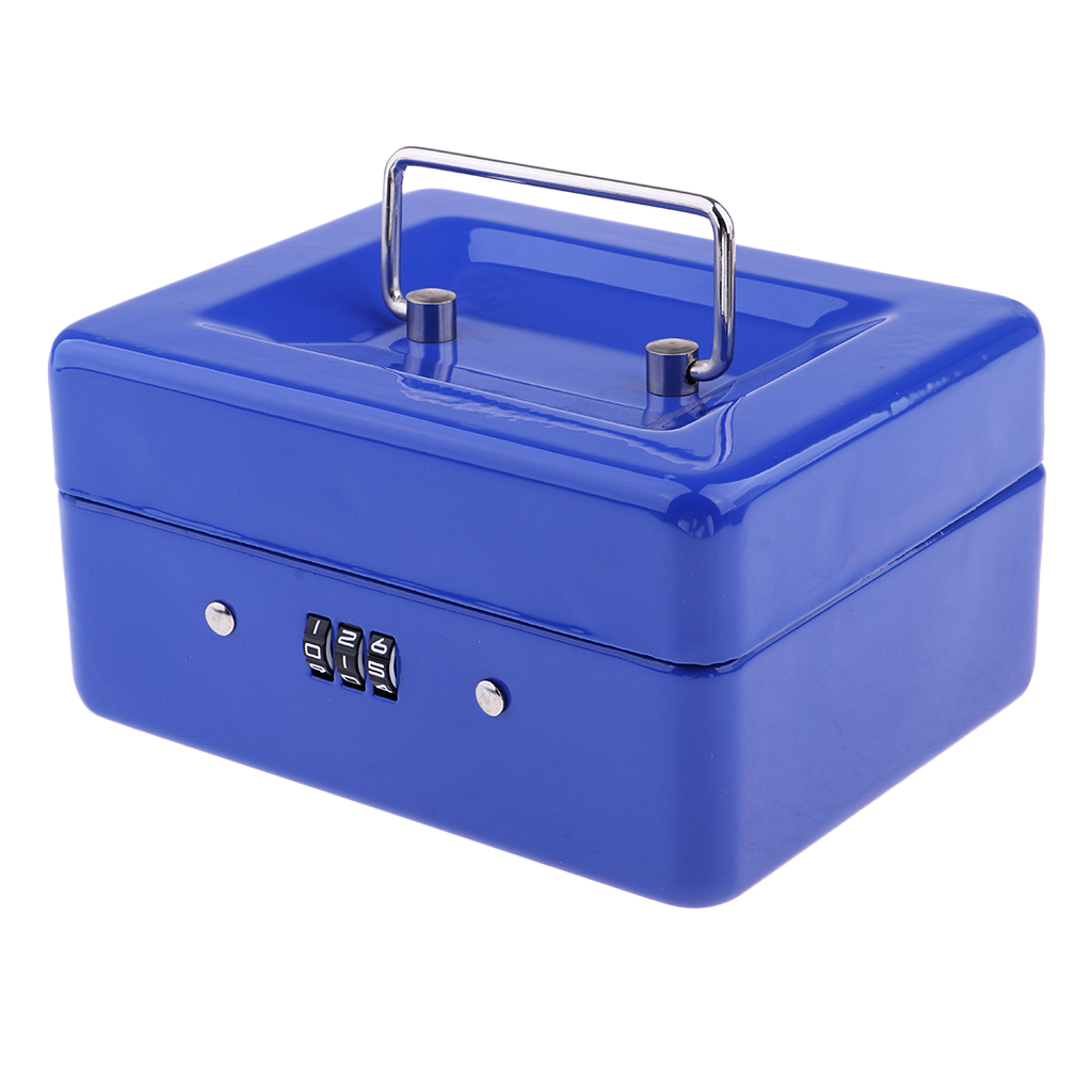 Draagbare Beveiliging Case Key Lock Box 5.9X4.7X3.1 Inch Mini Draagbare Size Reizen Anti-Diefstal: Blue