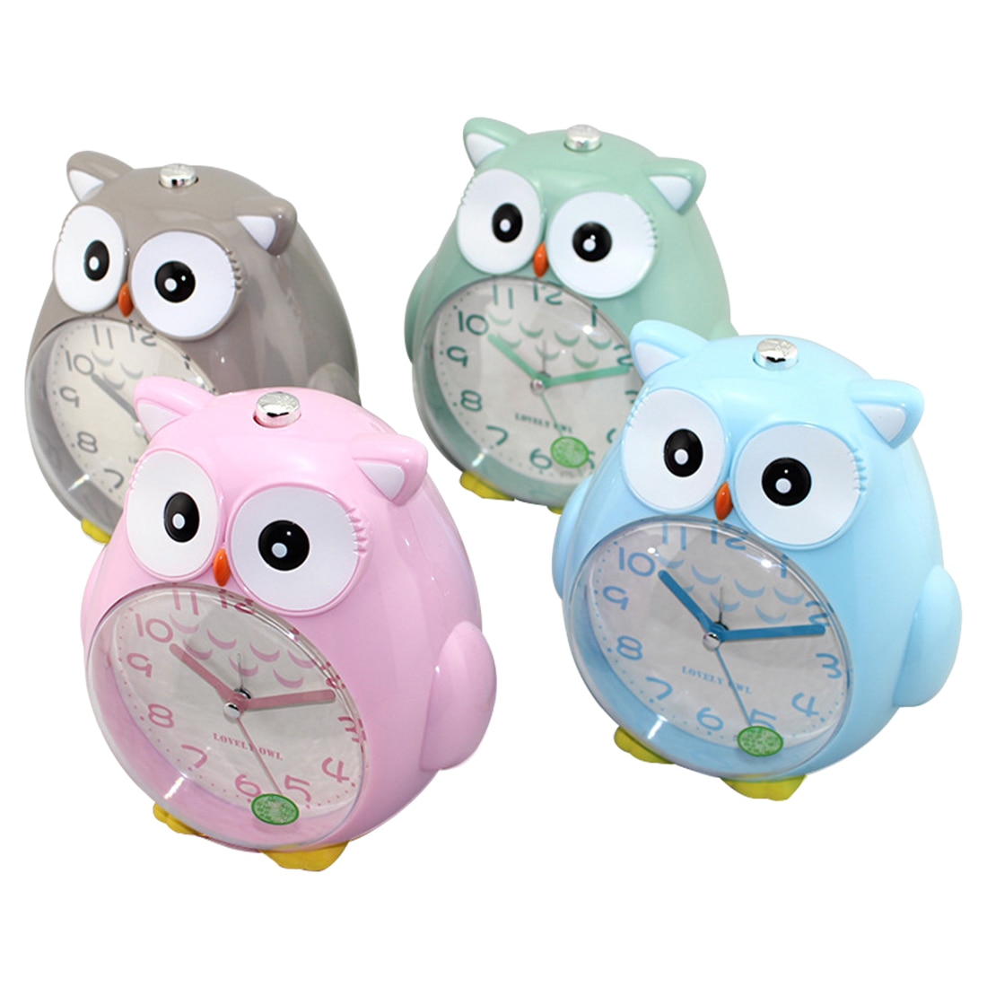 Cute Owl Table Alarm Clock For Student Lovely Cartoon Quartz Movement Beside Children Home Decoration Clock