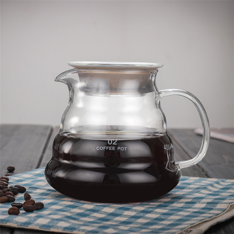 Borosilikatglass kaffetraktere helles over kaffekanne filterkopp trakt fransk drypp kaffe deler kanne hjemme kaffekanne: 600ml gryter