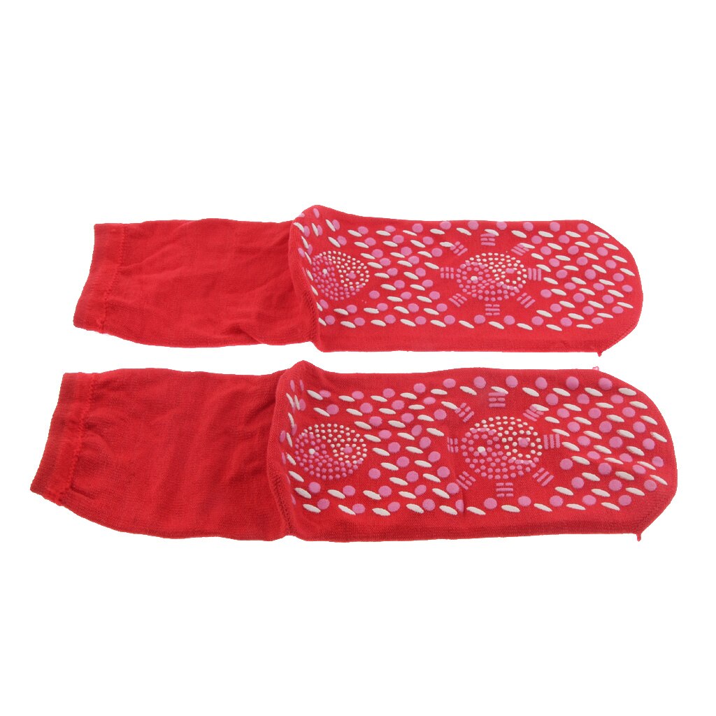 1 Paar Reflexologie Sokken Perfect Gereedschap Voor Thuis, Draagbare Reizen: Red