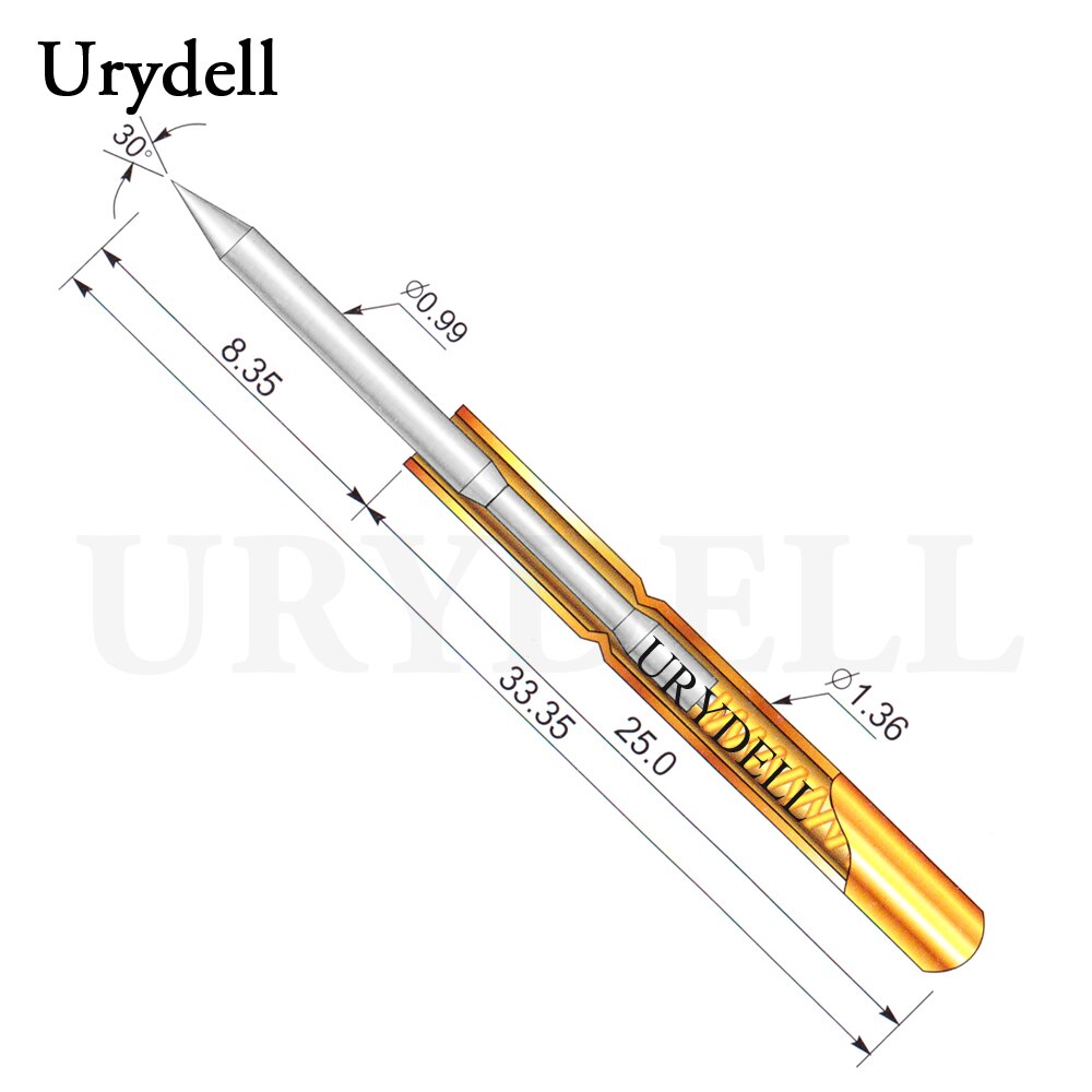 Sondes d'essai à ressort 100 Dia P100-B1 mm, longueur de broche Pogo 1.0mm (33.35g), 180 pièces/lot