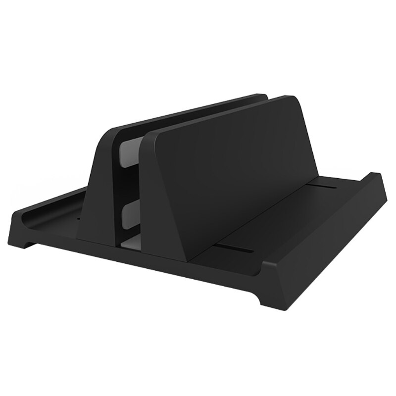 Vertical Laptop Stand with Adjustable Dock Strong Desktop Computer Laptop Holder Space Saving Rack Fit Small Home Office