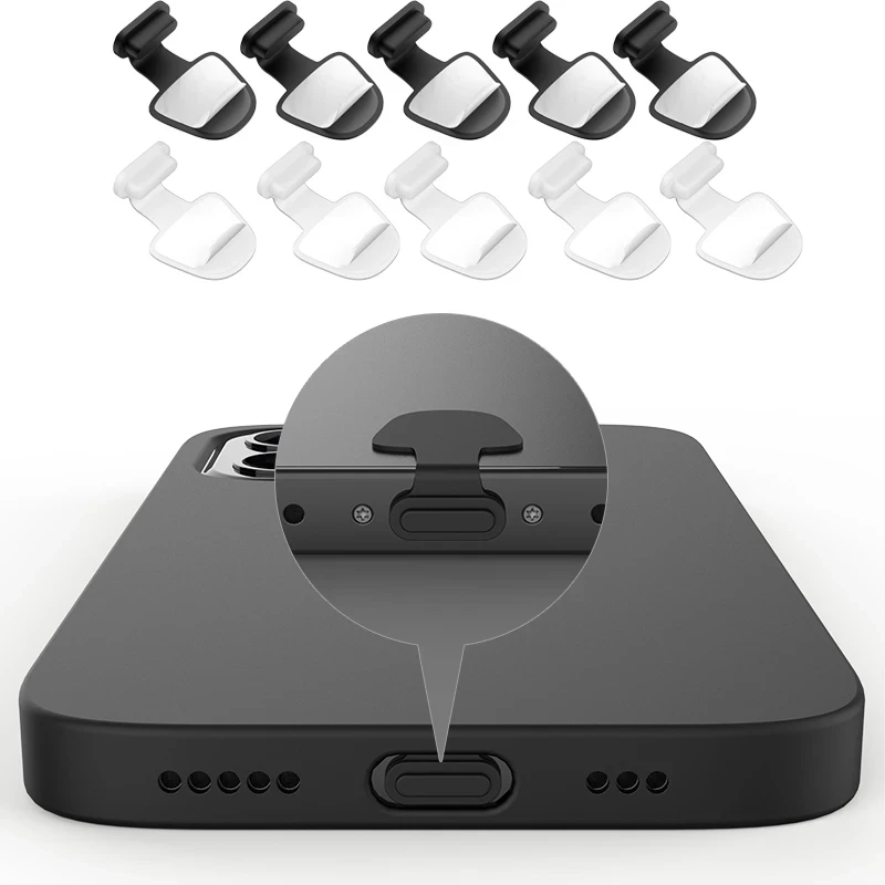 Port de charge anti-poussière D343, prise pour Apple iPhone 14, 13, Samsung S22, S21 Ultra, protecteur de port USB Type-C, bouchons anti-poussière en silicone, couvercle