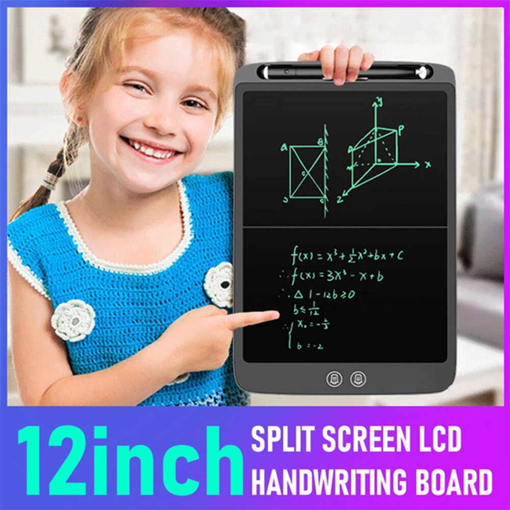 12-Inch Split Screen LCD Writing Tablet - Digital Drawing Board with Erasable Screen