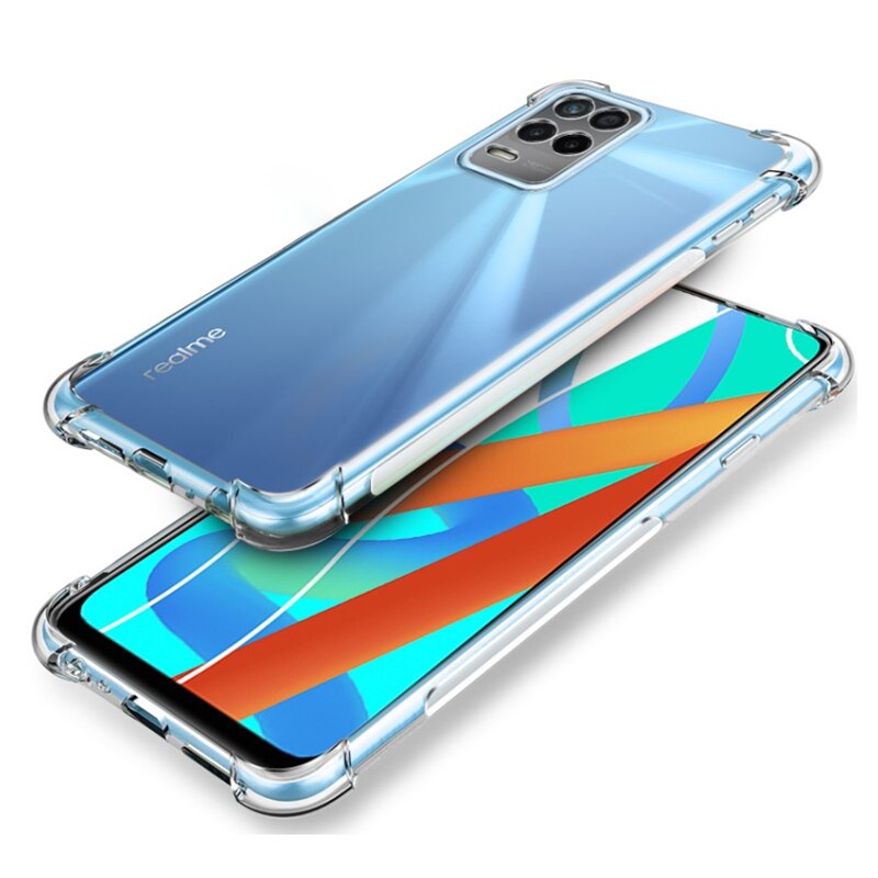 Custodia morbida per telefono trasparente di lusso per OPPO Realme 8 Pro 8Pro 4G 5G Airbag lenti in Silicone antiurto Cover posteriore protettiva Fundas: Realme 8 5G