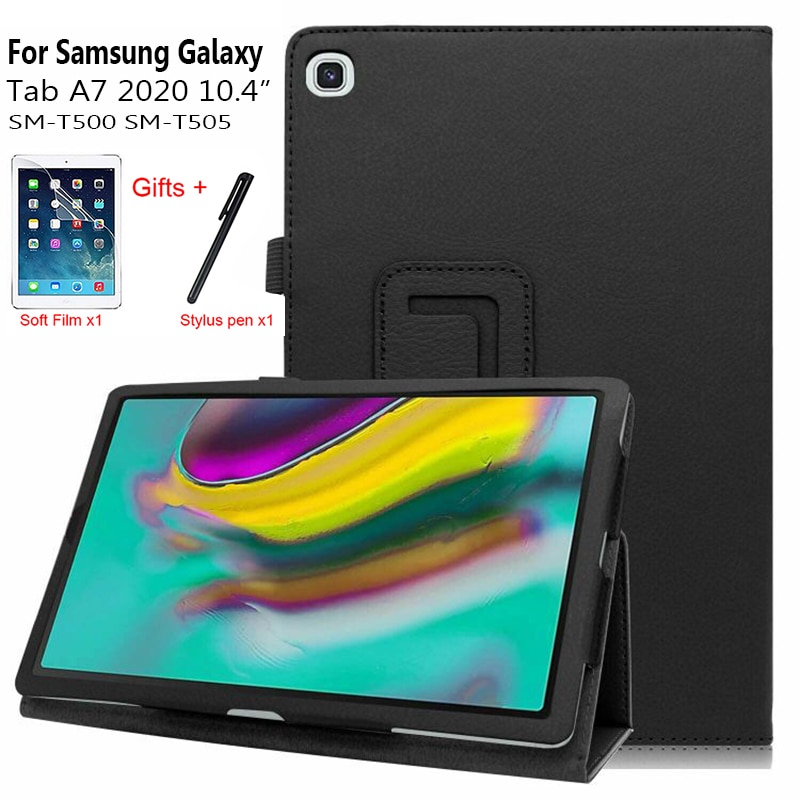 Do tabletu Samsung Galaxy Tab A7 2020 etui do Galaxy Tab A7 SM-T500 SM-T505 SM-T507 Funda pokrywy skrzynka Conque Capa + Film + długopis