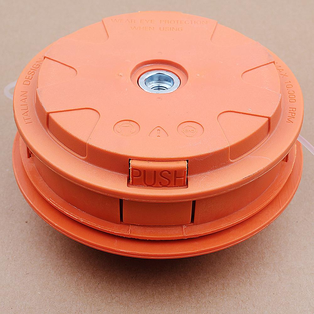 Universal Bump Feed Dual Line Trimmer Head M10 * 1.25 Aluminum for Most Echo Husqvarna Polan Stihl Strimmer Grass Brush Cutter