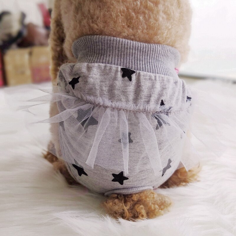 Zmywalna higiena psów spodenki pas piersiowy spodnie pieluchy z marszczeniami i śliczne nadruki kobiece podkładka dla psa robić Yorkov pitbull buldog