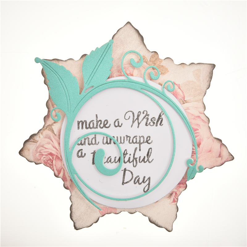 Kokorosa Leaf Swirly Metal Cutting Dies Feather Stencils Card Making Craft Dies Scrapbooking Embossing Stencil Die Cut Decor