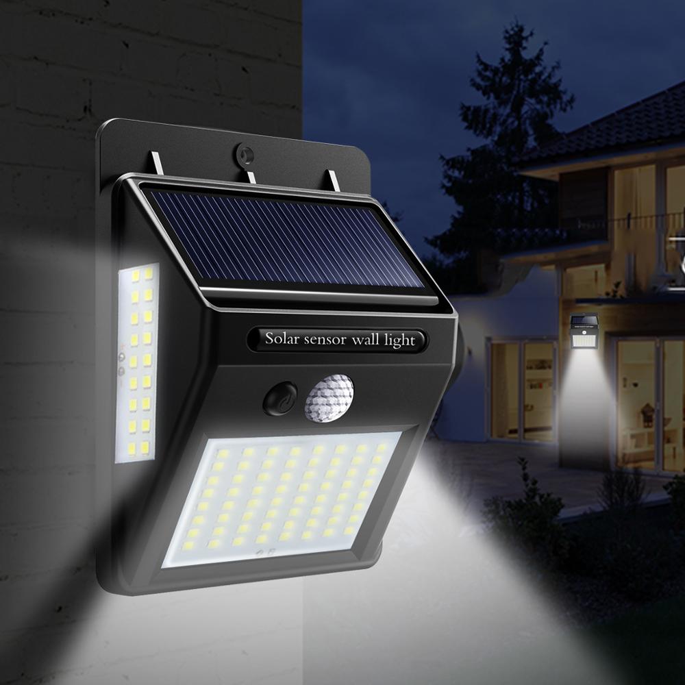 Nachtlampje 100 35 20 LED Solar Lamp Tuin PIR Motion Sensor + Lichtsensor Controle Solar Licht Wandlamp outdoor verlichting