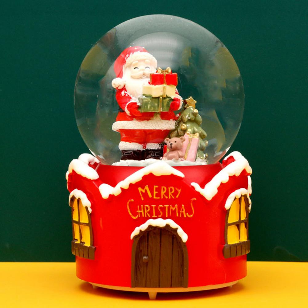 Miniature Decorative Christmas Glass Snow Globe Ornament Display Glass Snow Globe Party Decoration