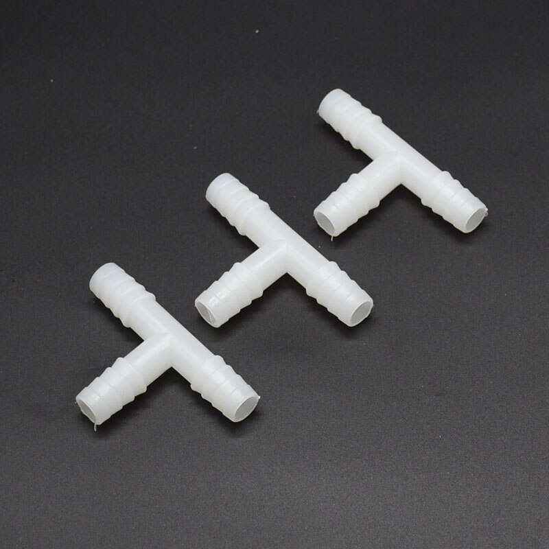 wxrwxy 10mm Tee connector 10mm tee barb water splitter garden irrigation connector barbed Air pipe fittings 20 pcs