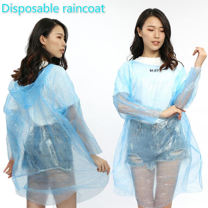 directe Transparent/bleu/jaune confortable imperméable jetable imperméable en plastique imperméable Poncho capuche pour enfants adultes en plein air