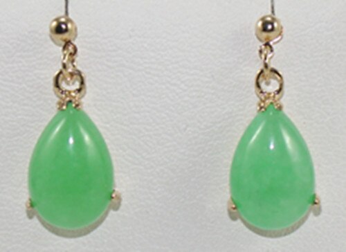 Brinco brincos Oorbellen Vrouwen natuurlijke leuke groene gem oorbellen mode-sieraden voor vrouwen sieraden