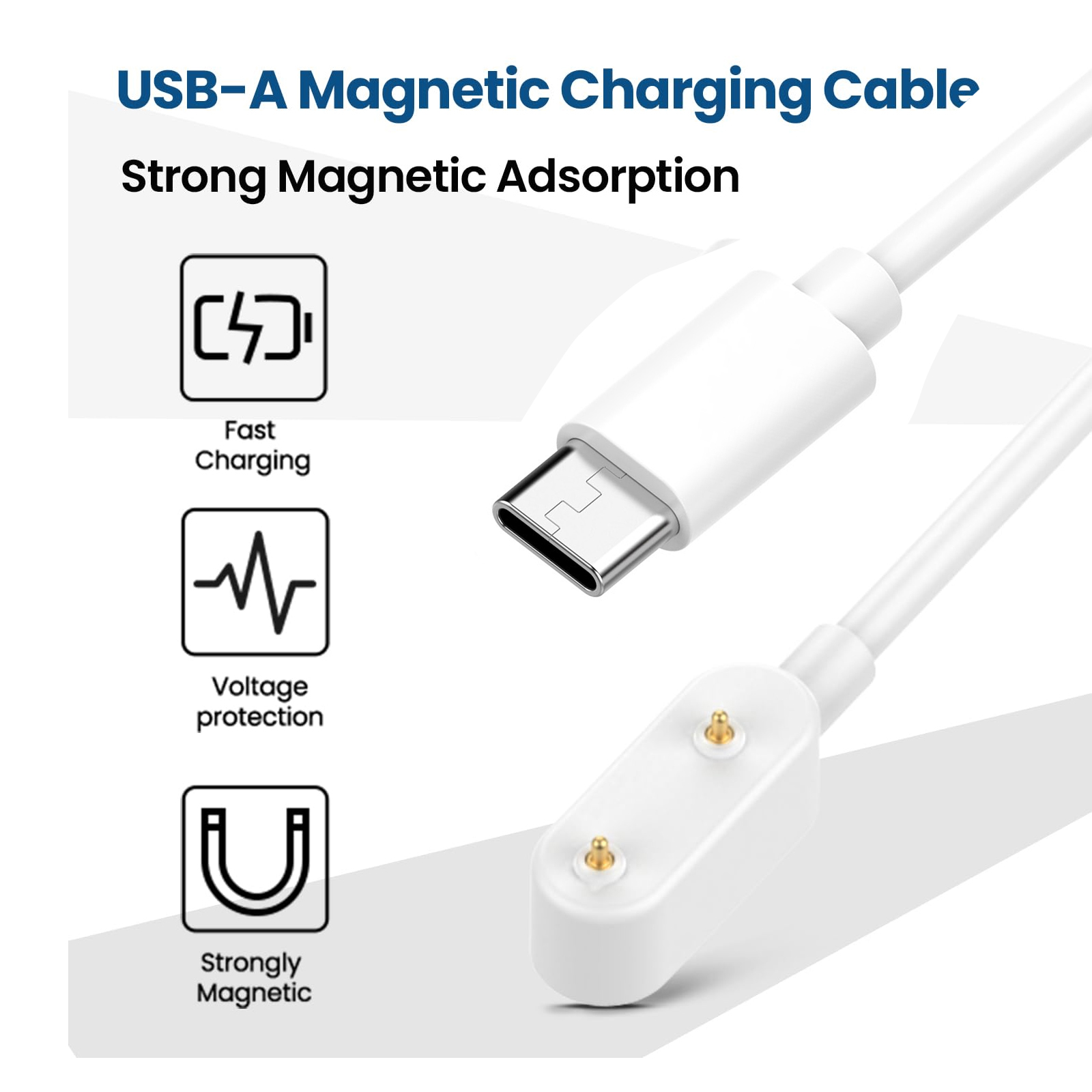 Cable de carga del cargador Honor Band 9 para Huawei Band 10/Watch Fit3/ Fit 2/ Fit Mini/ Band 6 / Band 7/Band 8 cargador tipo C