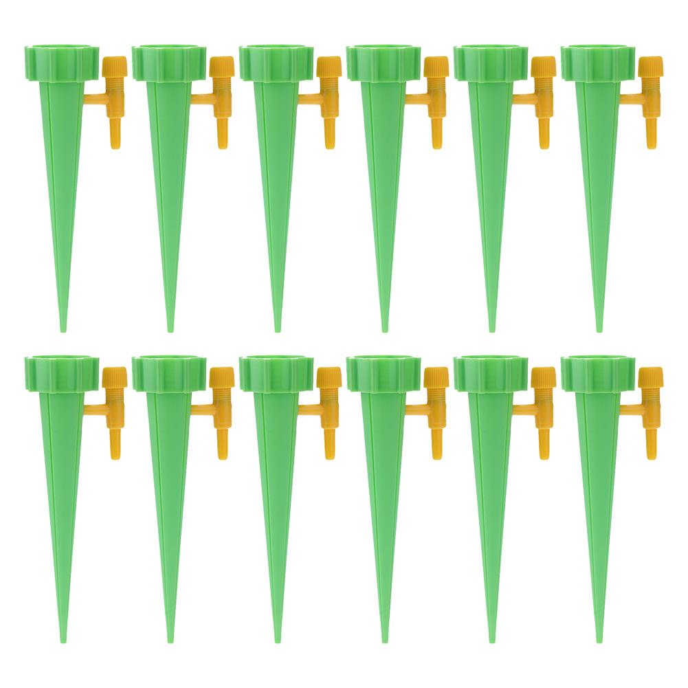 12pcs Bottle Dripper Drip Irrigation System Automatic Waterer Spike for Flower Plants Greenhouse Watering Device Garden Supplies: 12Pcs Green