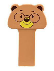 FEIGO, 2 piezas, nueva, bonita funda de dibujos animados, dispositivo de elevación, tapa de baño, inodoro, manija portátil, accesorios para Asiento de baño, inodoro, F104: F104 Brown