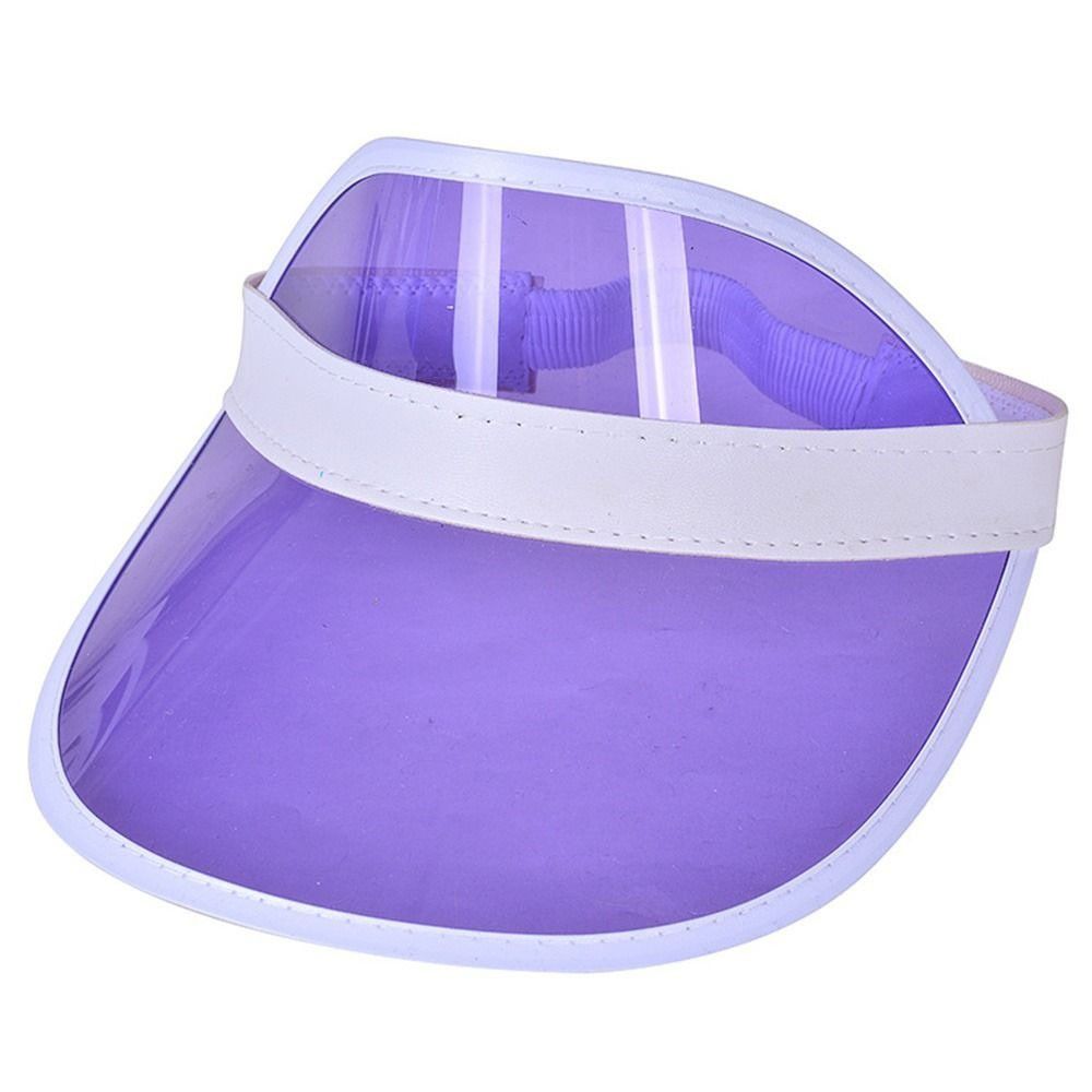 Pvc sommerbaseballhatt gjennomsiktig plast sportsvisirer dame menn anti-uv solhette utendørs solskjermhatt: Gull