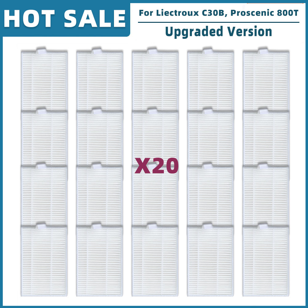 Kompatibel für Liectroux C30B XR500 E30 , Kabum Clever 500 700 , Proscenic 800T 820T 830T 820S ersatzteile hepa Filter hauptseite bürste Mopp tuch: Burgunderrot