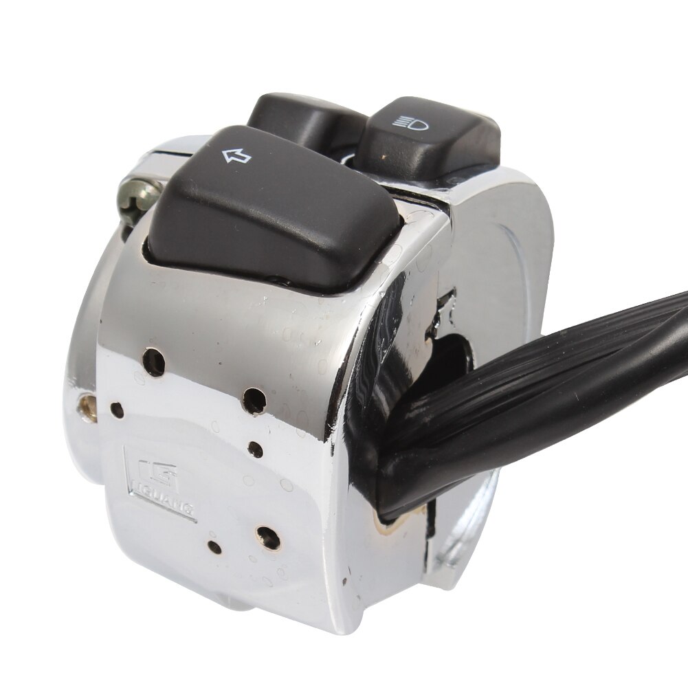 Motorcycle Chrome 1" 25mm Handlebar Turn Signal Control Switch For Harley Sportster XL883 Dyna V-ROD Softail 1996