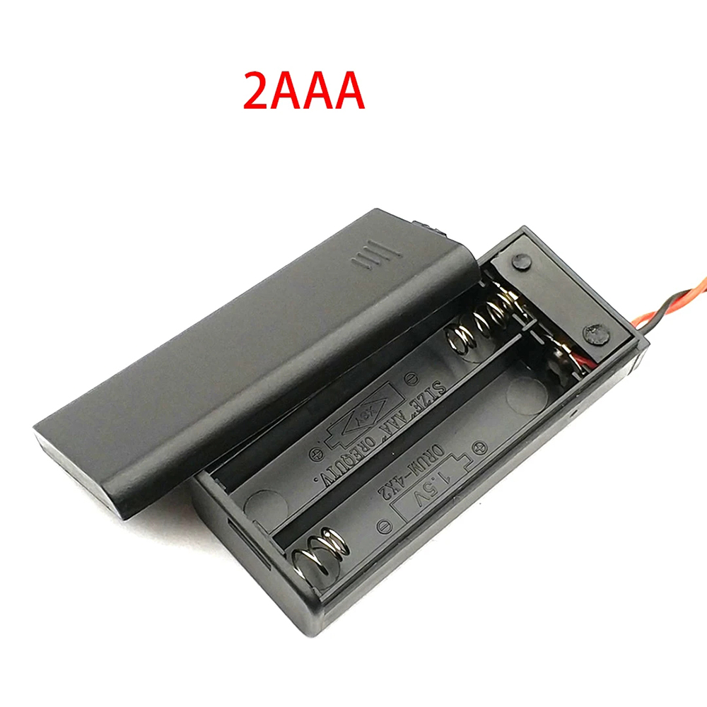 AAA Batterijhouder Case Box 2 3 4 Slots DIY Battery Box DIY Batterij Container Case Schakelaar Draadlood voor 1.2V/1.5V AAA Batterij: WHITE