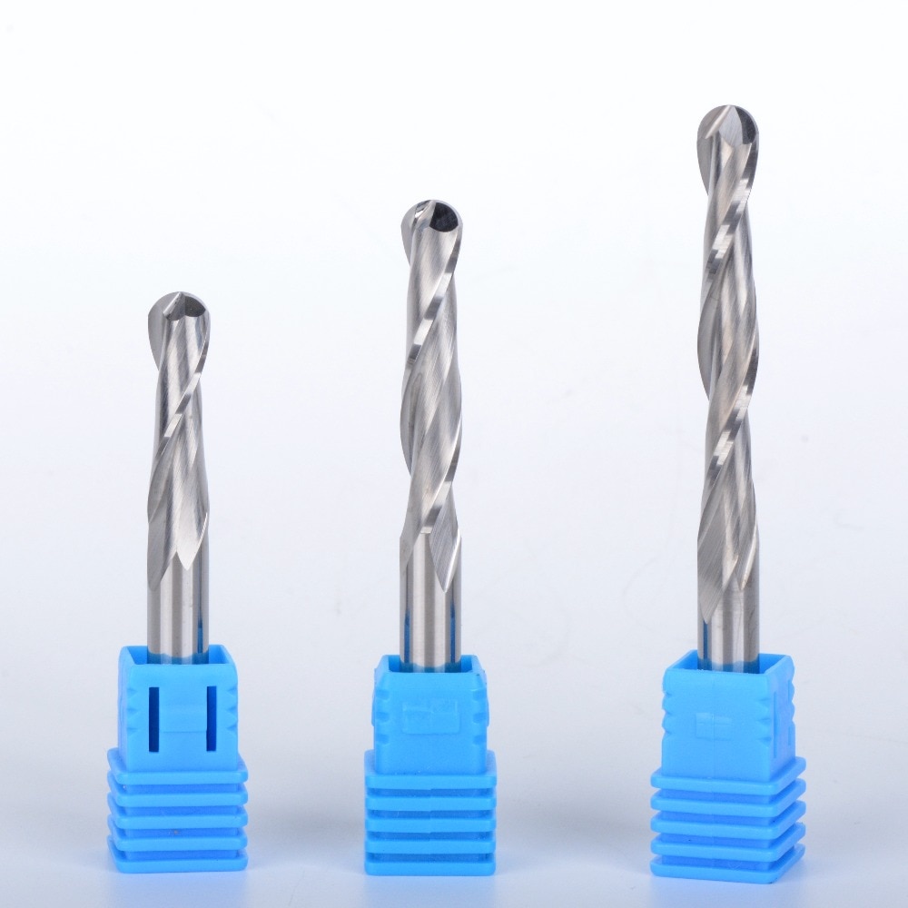 1pc 6mm 2 Flute Spiral Ball Nose End Mill CNC Router Bits For Wood Tungsten Carbide Milling route tool fresa CNC Tools