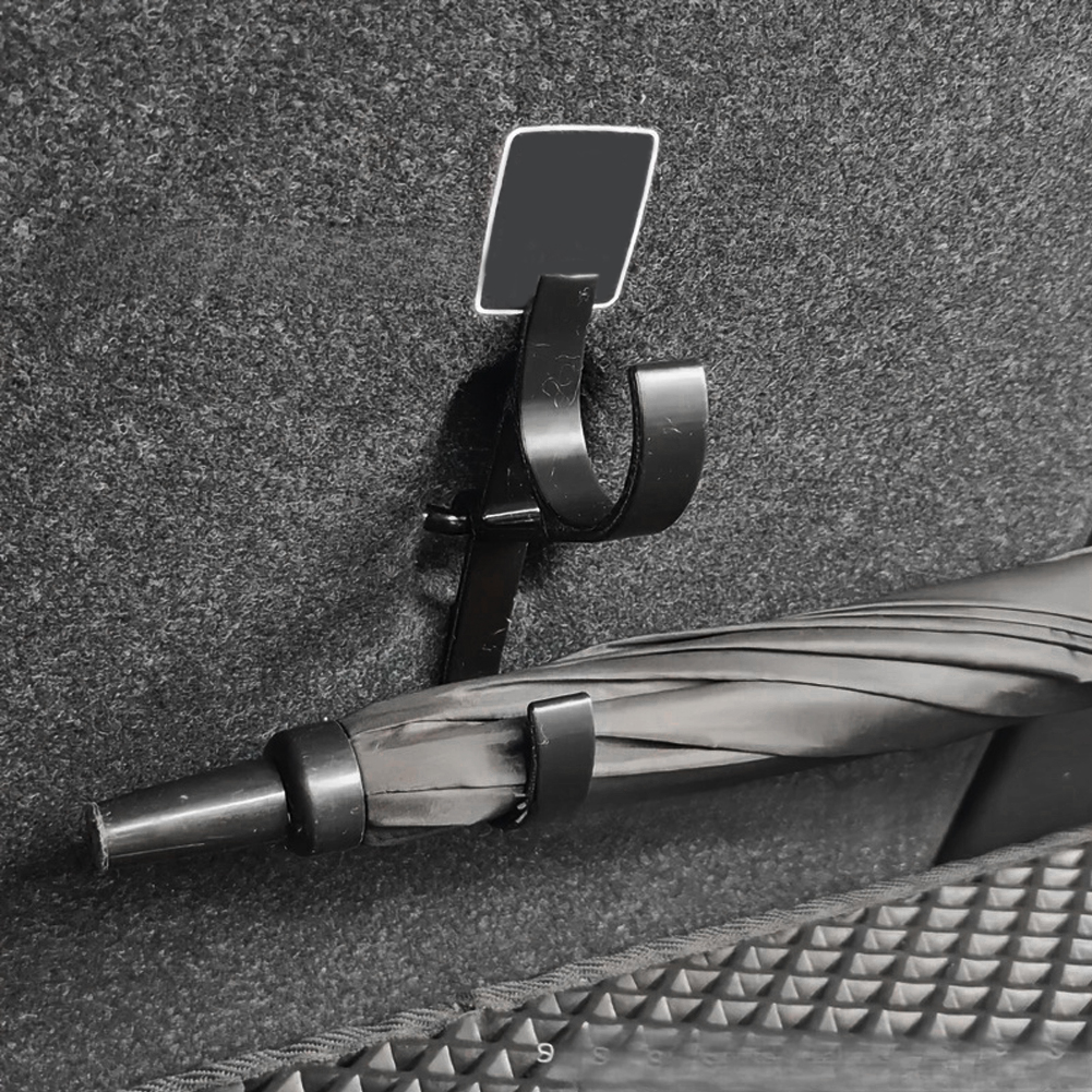 Universal 2Pcs Car Umbrella Hook Holder Trunk Interior Hanging Umbrella Mount Plant Towel Hook Car Organizer Hook Accessory