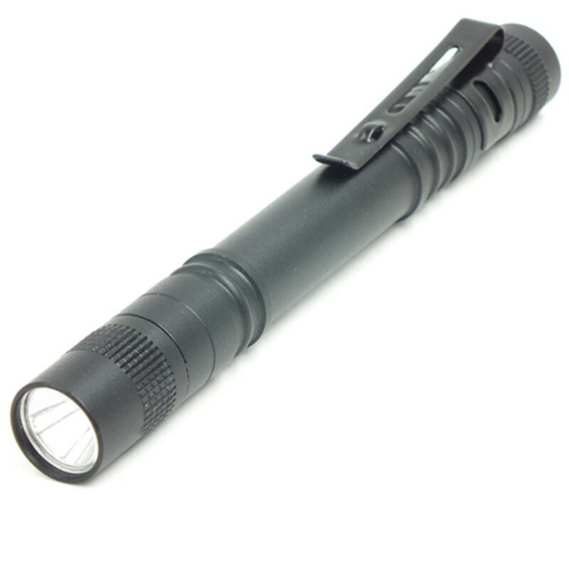 Portable Mini LED Flashlight 1 Switch Mode Walking Light Suitable for Car Maintenance Flashlight Dentist and Lighting Camping: BlackA 13cm