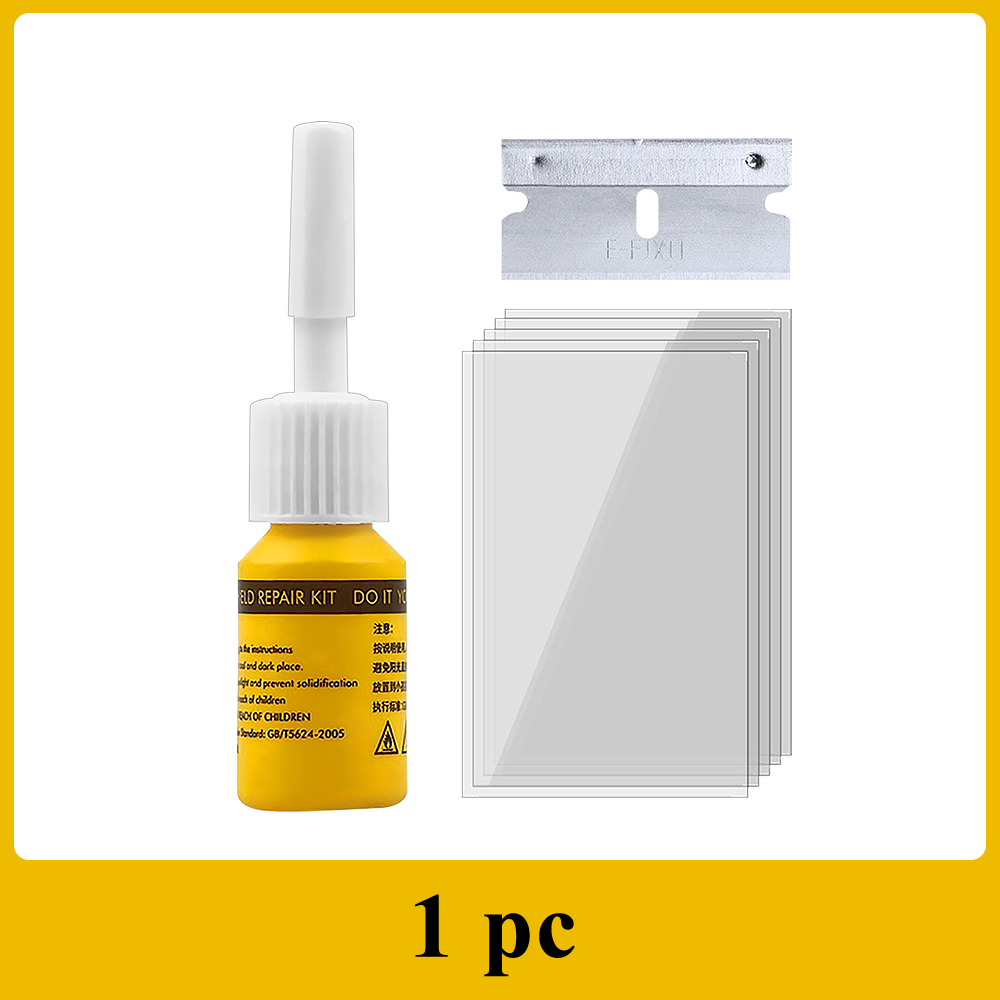 Autoglasreparatie Raamscheuren Gone Kit Verwijder krassen Auto Vrachtwagen Motorfietsen Gebroken reparatie Voorruit Crack Recovery Set: Goud