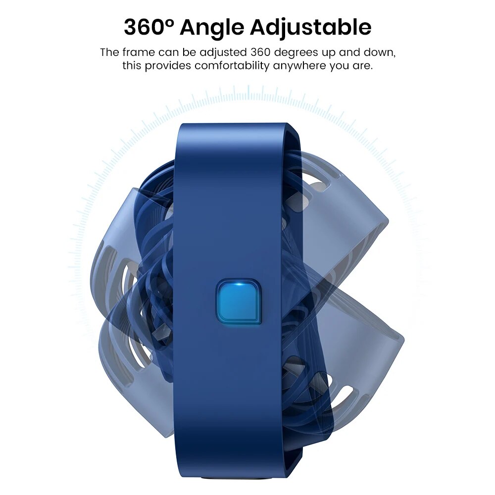 TOPK tragbarer Mini-Ventilator, USB-Schreibtischventilator, Tisch, leiser 3-Gang-Windventilator, persönlicher 360 ° Drehbare Kopf-Stehventilatoren für Zimmer, Camping, Zuhause