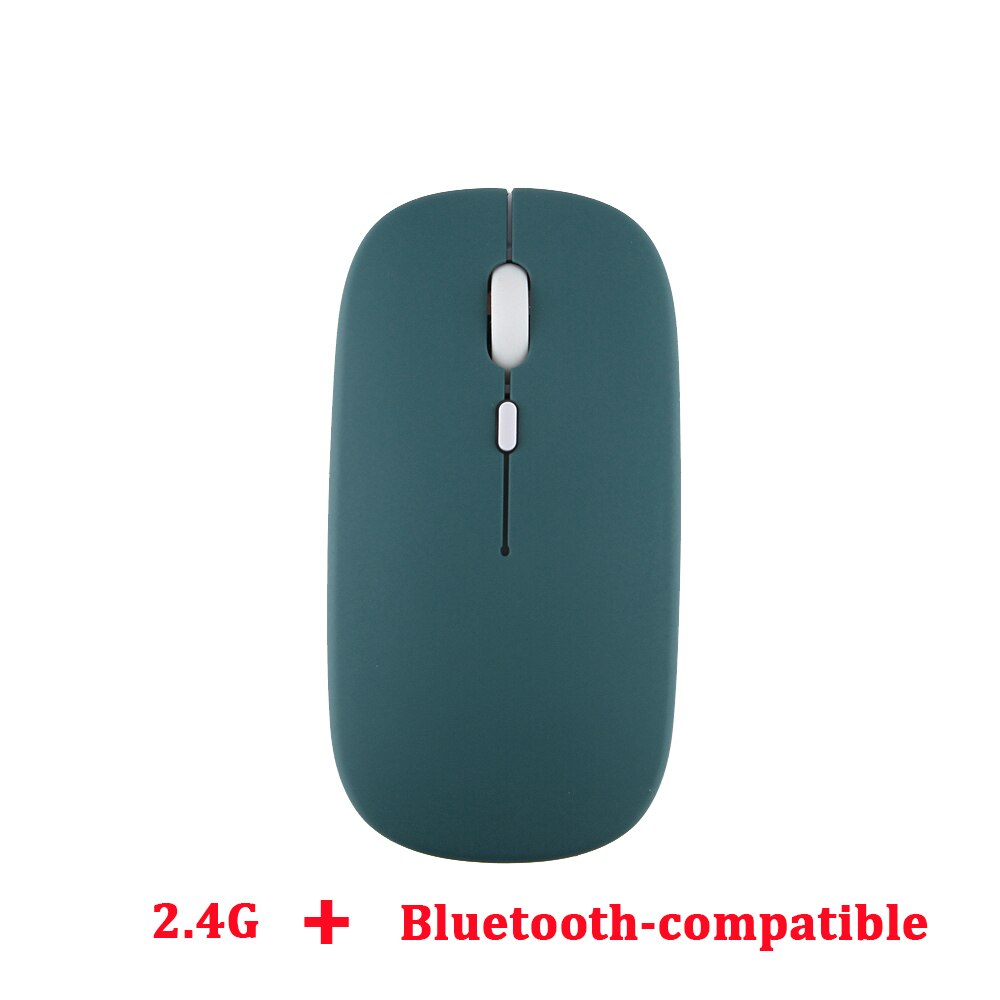 Souris Sans Fil Silencieuse - Double Connexion 2.4G & Bluetooth - DPI Réglable 800/1200/1600 - Rechargeable USB - Rose - Pour Bureau, étude
