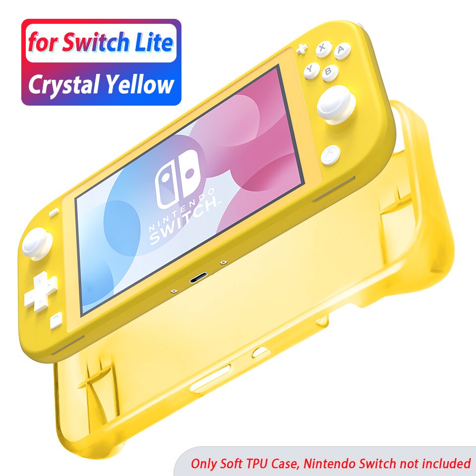 Soft Silicone Cover for NS Switch Lite Capa Protective Silicon Fundas TPU Coque Shells for Nintendo Switch Lite Case Clear Black: Yellow-Switch Lite