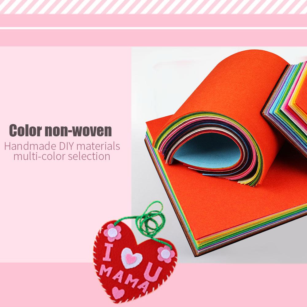 Bordado Artesanías hechas a mano tela de fieltro Manual DIY artesanía 40 colores no tejido de poliéster costura
