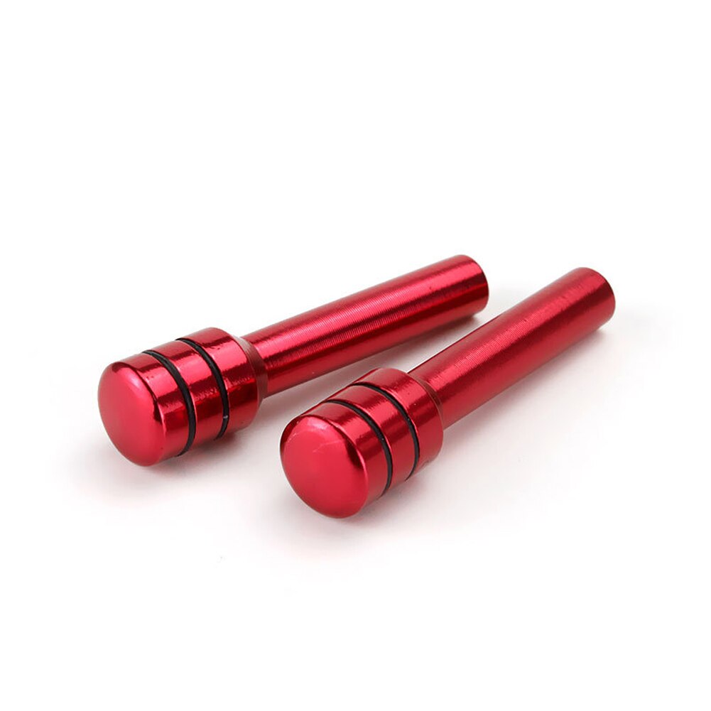 2pcs Car Lock Knob Interior Door Styling Truck Automobile Easy Install Pull Pins Aluminum Alloy Security Accessory Handle: Red