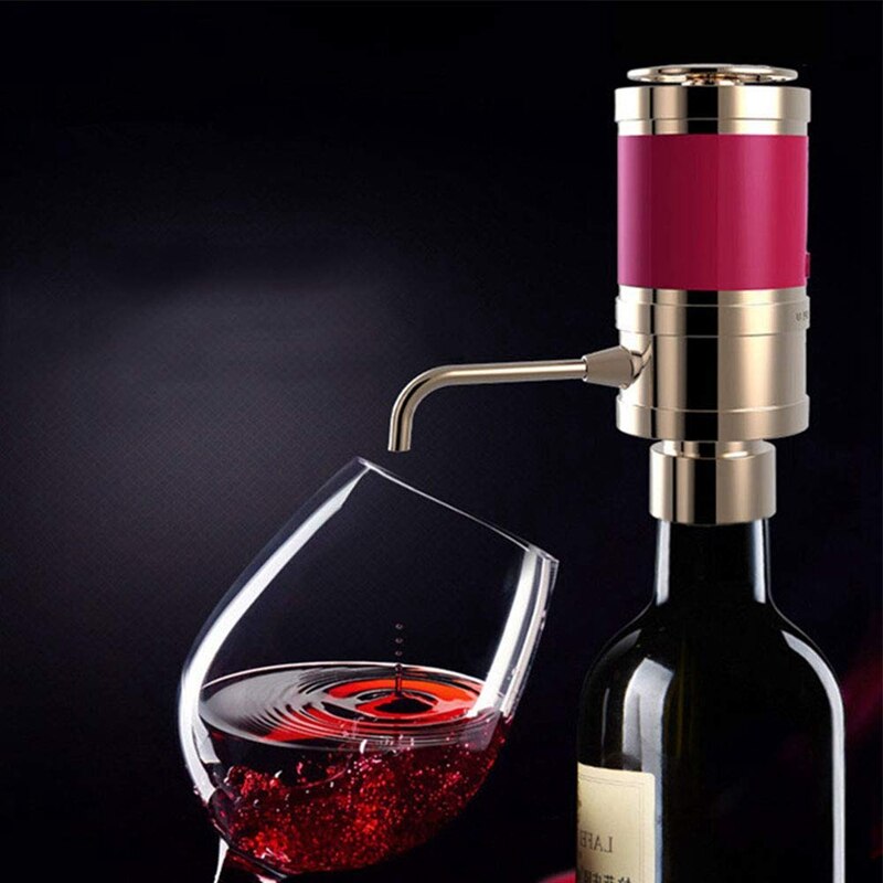 Aérateur et distributeur de vin électrique-s'oxyde rapidement, Portable, pompe de reniflard de bouteille automatique avec bec verseur en métal-Air Dec