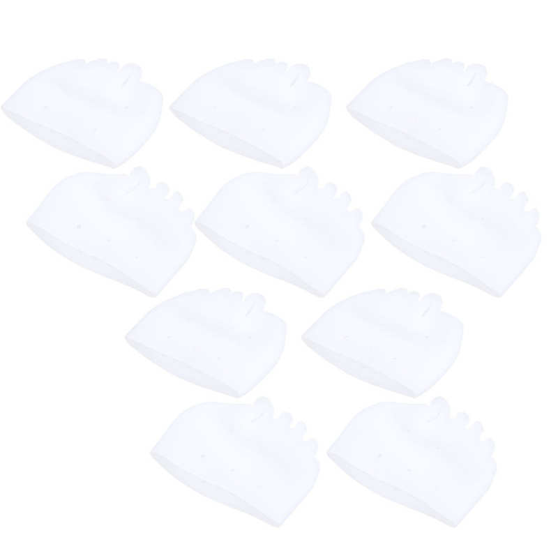 Voet Duim Eversie 5 Paar Siliconen Voet Duim Eversie Corrector Toe Orthese Separator Overlap Splitter Teen Juiste Separator: WHITE