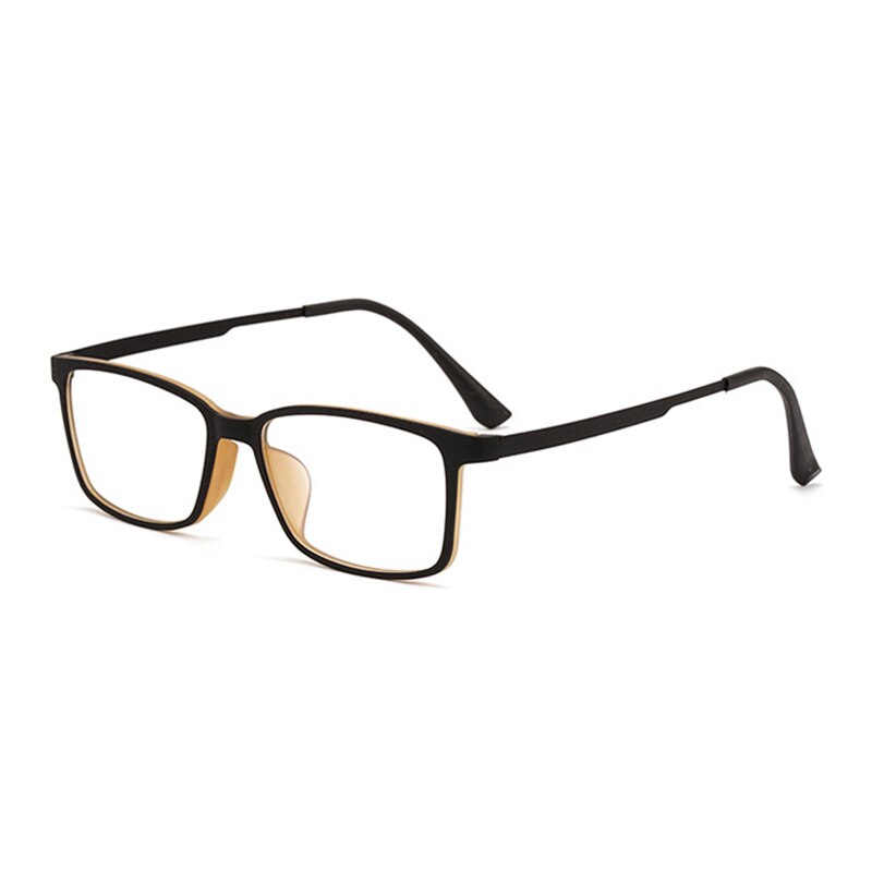 Montura de gafas con bloqueo de luz azul para hombre y mujer, montura de gafas con protección contra rayos azules, gafas graduadas antirreflejo: Castaño