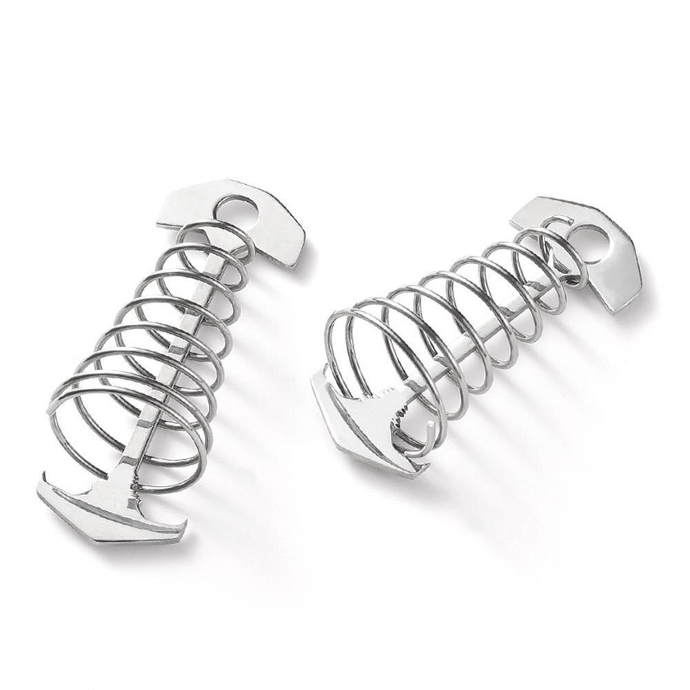 1pc windseilschnallen, federförmig, oktopus-förmig, deckpflock, zelthaken, fixseil, camping, stahlbrettschnalle, wandernagel, outdoor,  y9 w 2