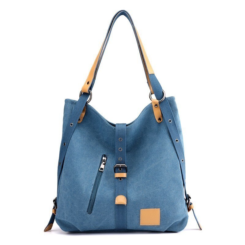 Canvas tas dames handtassen crossbody tas over de schouder vrijetijdstassen grote reistassen tassen voor dames: Blauw