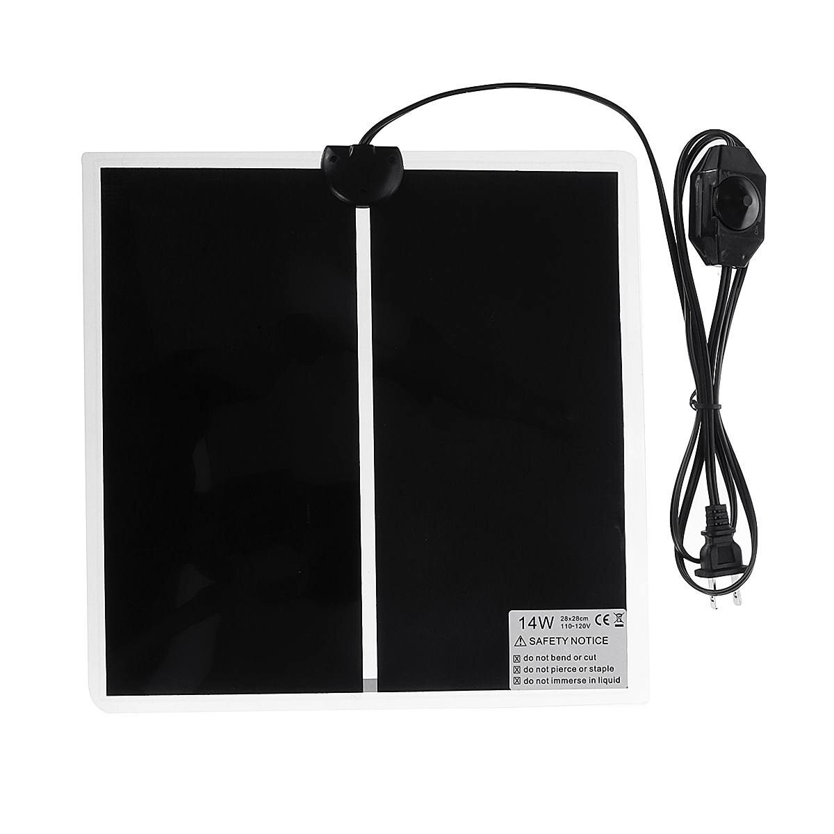 20W Heating Warm Pad Adjustable Temperature Controller Incubator Mat Tools Terrarium Reptiles Heat Mat Climbing Pet: 14W