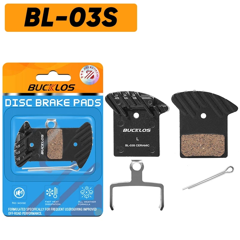 Pastiglie Freno A Disco In Ceramica FICKLOS Con Aletta Raffreddamento | Per Freni NUTT E Shimano | Bici MTB