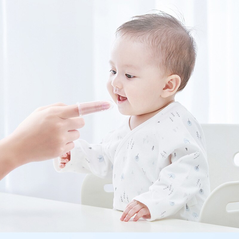 Baby Finger Zahnbürste Kind Zähne Kümmern Weiche Silikon umweltfreundliche Finger Zahnbürste Zähne Massager Mit Box